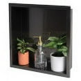 thumbnail image 4 of ALFI brand ABNP1616-BB 16" x 16" Brushed Black PVD Steel Square Single Shelf Shower Niche, 4 of 9