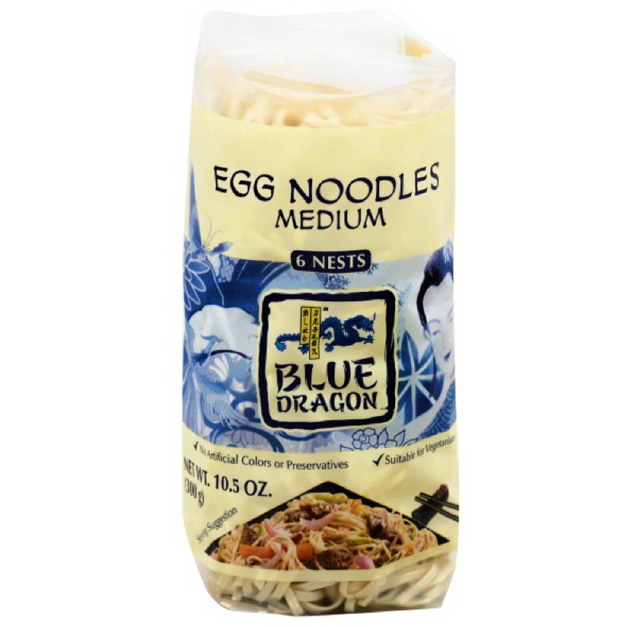 Blue Dragon Medium Egg Noodles, 10.5 oz, (Pack of 8)