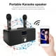 thumbnail image 2 of Ccdes Máquina de Karaoke, Máquina de Karaoke Portátil Profesional con 2 Micrófonos Inalámbricos, Altavoz de Canto Bluetooth para Ni?os, Adultos, Ni?os, Ni?as, Fiesta en Casa(Negro) Cable No se aplica, 2 of 5