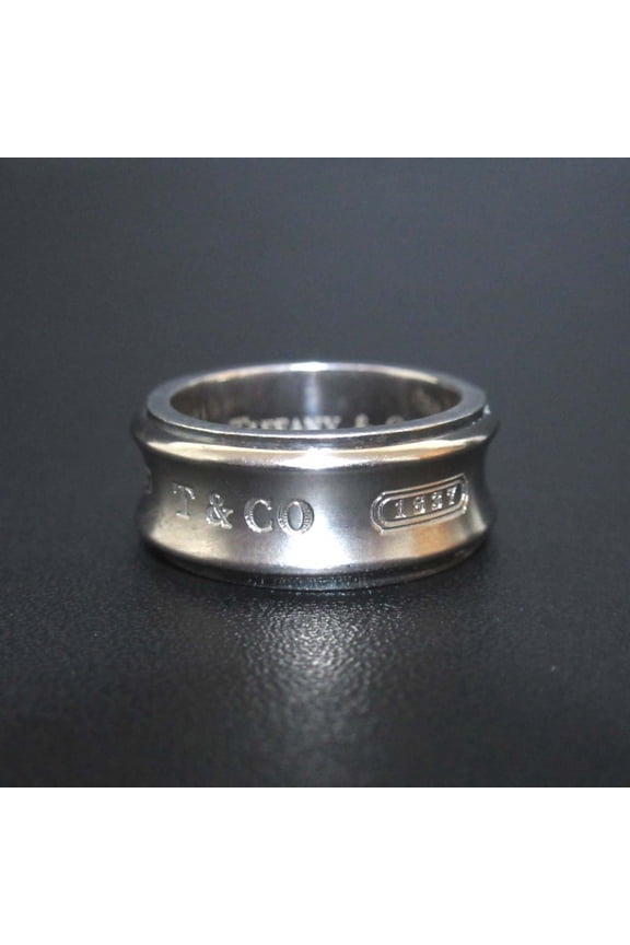 Pre-Owned Tiffany & Co. 1837 Ring, 925SV Titanium Silver, Women's (Good)