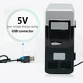 thumbnail image 4 of Inteprter Coche Mini enfriador calentador nevera vehículo calefacción refrigeración modos duales Camping USB latas de bebida congelador nevera Cocina y Comedor Negro, 4 of 6
