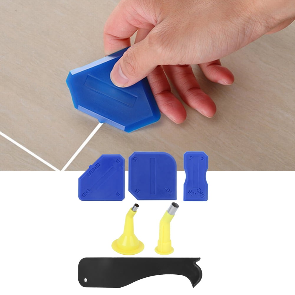 Tebru 6 Pieces Silicone Sealant Spreading Shovel Scraper Grout