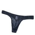 thumbnail image 3 of Jwputqe Mens Thongs,Thongs For Men,Breathable,Cooling,Solid,Low Waist,Polyester,Cotton,Black,M (US:6), 3 of 8