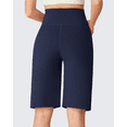 thumbnail image 3 of G4Free EverGoing Maternity Shorts with Pockets 10''- Over The Belly Pregancy Bermuda Casual Work Summer, 3 of 8