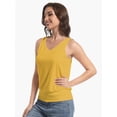 thumbnail image 5 of Women V Neck Tank Tops Summer Sleeveless Casual Tops Loose Fit Banded Bottom Shirts, 5 of 6