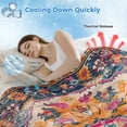 thumbnail image 3 of Blue Pink Cooling Blanket, Lightweight Breathable Summer Throw Blanket with Double Sided Cold Effect, Boho Middle Century Geometric Abstract Picnic Beach Blankets Bed Sheet for Hot Sleepers 60"x80", 3 of 8