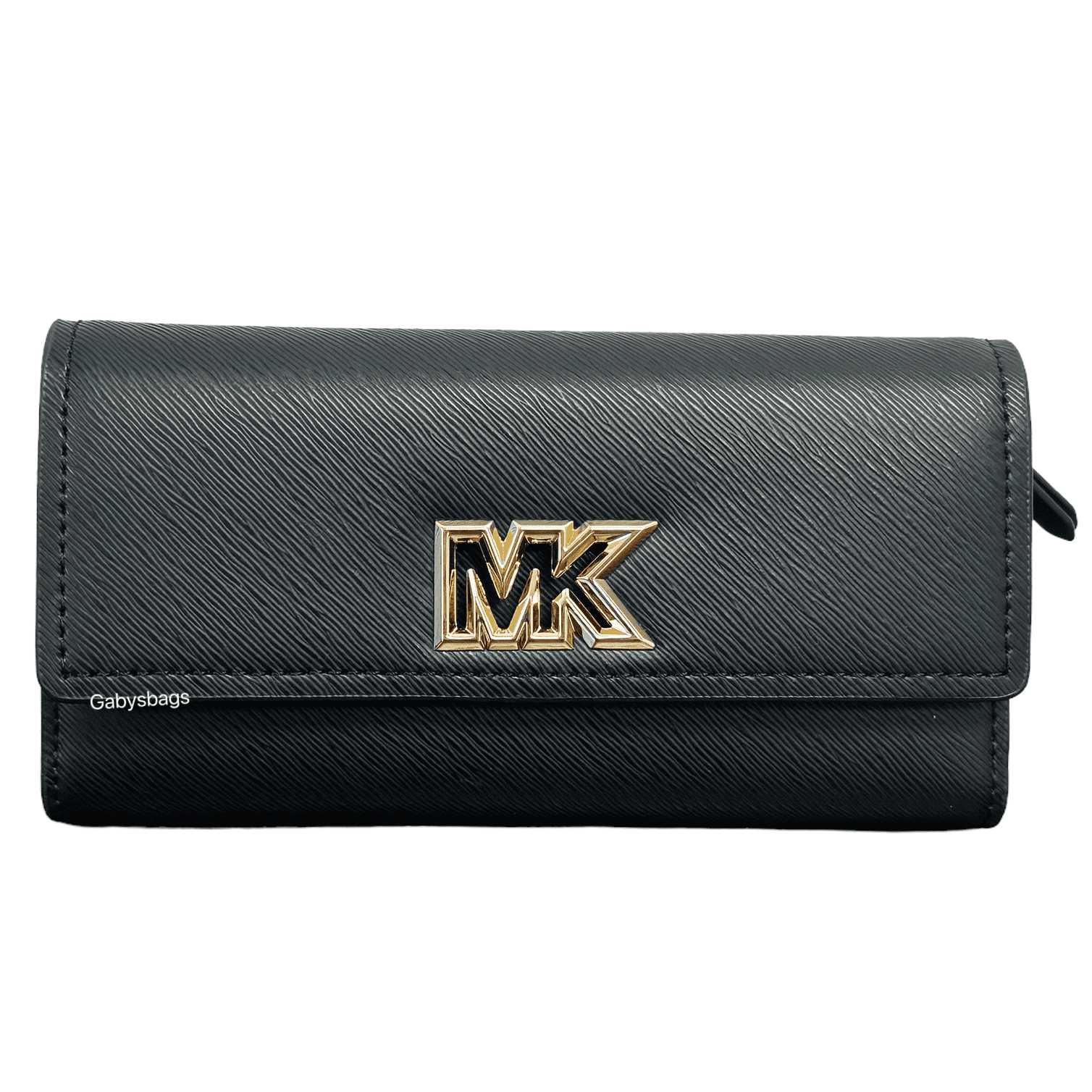 財布 Michael Kors FULTON FLAP CONTINENTAL Michael Kors Fulton Flap Continental Leather Wallet, Gunmetal