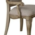 thumbnail image 3 of Wooden Arm Chairs with Button Tufting, Set of Two, Gray and Brown, 3 of 3