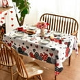 thumbnail image 4 of Valentine''s Day Tablecloth 60×84 Inch Rectangle, Pink Colored Love Hearts with Words Washable Table Cover for Party Picnic Dinner Decor, 4 of 6