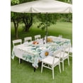 thumbnail image 4 of Outdoor Tablecloth with Umbrella Hole for Patio/Picnic/Party/Camping, Green Eucalyptus Leaves Waterproof Table Cloth Rectangle Table Cover Washable, Daisy Summer Botanical Watercolor (52"x 70"), 4 of 8
