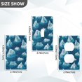 thumbnail image 4 of Switch Panel Switch Decoration 2.76x4.53x0.28 Inches Duplex Outlets Switch Plate Wall Plates Living Room Kitchen Bedroom Study Switches Blue Iceberg, 4 of 8