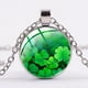 thumbnail image 1 of SONGDA-collar de trébol de cuatro hojas para hombre o mujer, colgante redondo de Metal con diseño de flores, regalo de joyería de la suerte, 1 of 3