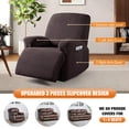 thumbnail image 6 of KINCAM Recliner Chair Cover 3-Pieces, Soft Stretch Recliner Slipcover with Armrest Covers Daily Furniture Protection, Chocolate, 6 of 8