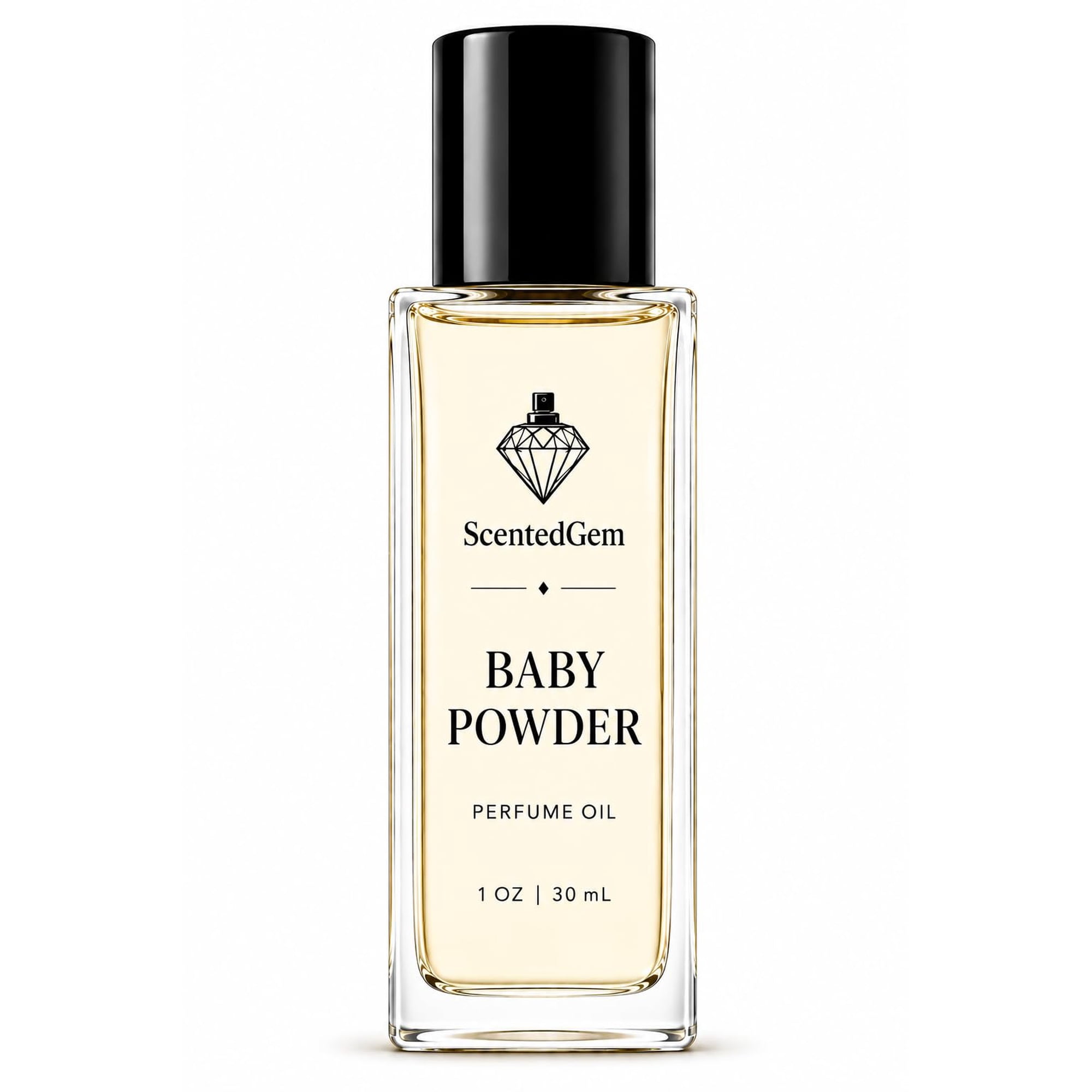 ScentedGem Baby Powder Roll-On Perfume Oil, Long Lasting Fragrance Oil, Alcohol Free, Unisex, 1 fl oz (30 mL)