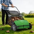 thumbnail image 7 of 21" Push Lawn Sweeper,Green Heavy Duty Leaf Collector with 3.5 Cu. ft. Bag, Walk Behind Grass Sweeper, Dual Spinning Brushes, Adjustable Height for Leaves, Pine Needles & Yard Debris, 7 of 7