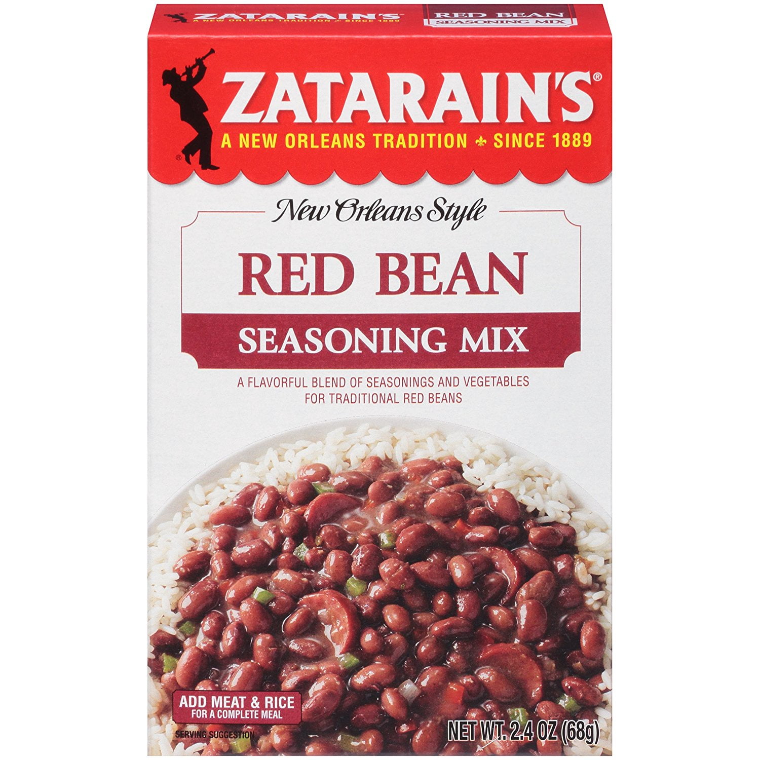 Zatarain's Red Bean Seasoning Mix, 2.4 OZ (Pack of 2)