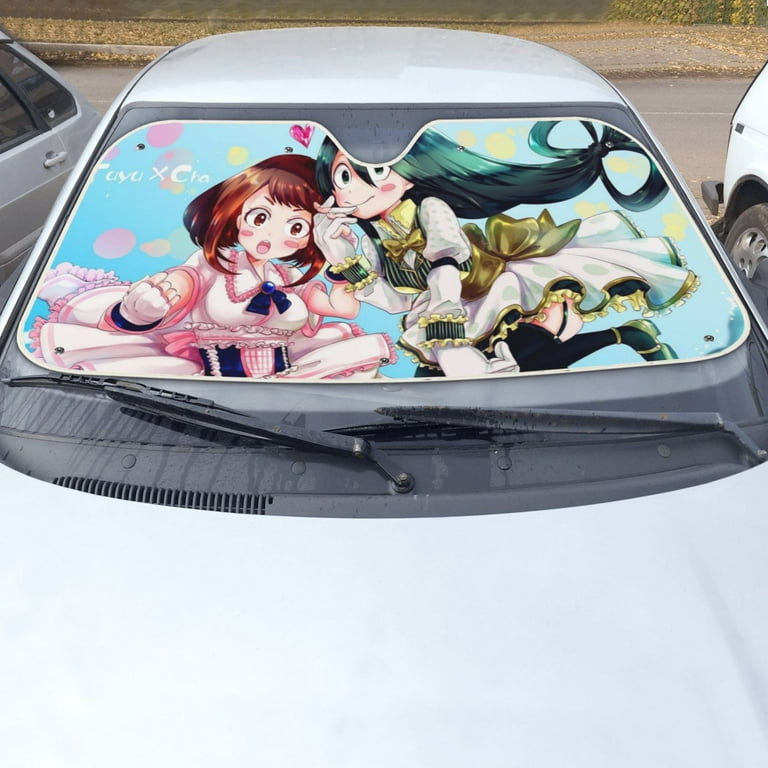 My Hero Academia Girls Anime Foldable Car Windshield Sunshade Vehicle Automotive Front Window Sun Shade Visor Protector