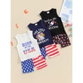 thumbnail image 4 of Aojekbee Baby Boy 4th of July Outfits Sleeveless Eagle/Letter Print Tank Tops + Shorts Set Toddler Summer Clothes, 4 of 10