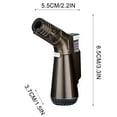 thumbnail image 6 of YIKA Torch Lighters Windproof Refillable Lighter Adjust Flame Used For Barbecue Kitchen Fireplace Candles Etc Black, 6 of 8