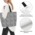 thumbnail image 3 of Balery Black Leopard Bolsa Tote Estilo Estético con Cremalleras, Bolsa de Hombro, Bolsa de Compras Grande y Plegable, 3 of 8