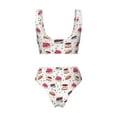 thumbnail image 6 of Rocae Birthday Cake for Bikini Set for Women Two Piece Sexy High Swimsuits Split Crossover Bikini X-Large, 6 of 9