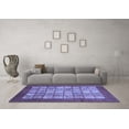 thumbnail image 3 of Ahgly Company Machine Washable Indoor Rectangle Abstract Blue Modern Area Rugs, 7' x 10', 3 of 4
