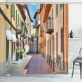 thumbnail image 1 of Ambesonne City Shower Curtain, Alba Town Italy Street, 69"Wx84"L, Multicolor, 1 of 3