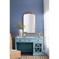 thumbnail image 2 of 31.3 - inch high blue French - style desk with storage space to keep office items organized in primary living space, 2 of 6