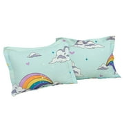 Full 7-Piece Comforter Set, Kidz Mix Magical Unicorn Super Soft Bed In A Bag With Reversible Rainbow Comforter