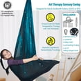 thumbnail image 2 of Columpio Sensorial HiChrote para Niños Soporta hasta 136 kg Interior y Exterior Kit de Columpio Terapéutico con Ganchos de Hamaca para Calmar, Efecto para Autismo, TDAH o TED. (Verde Espacial), 2 of 7