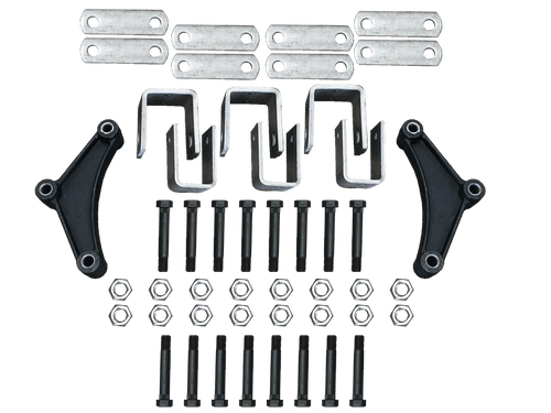 5200 Pound Axles Trailer Double Eye Spring Suspension and Tandem Axle Hanger Kit for 3 Tubes