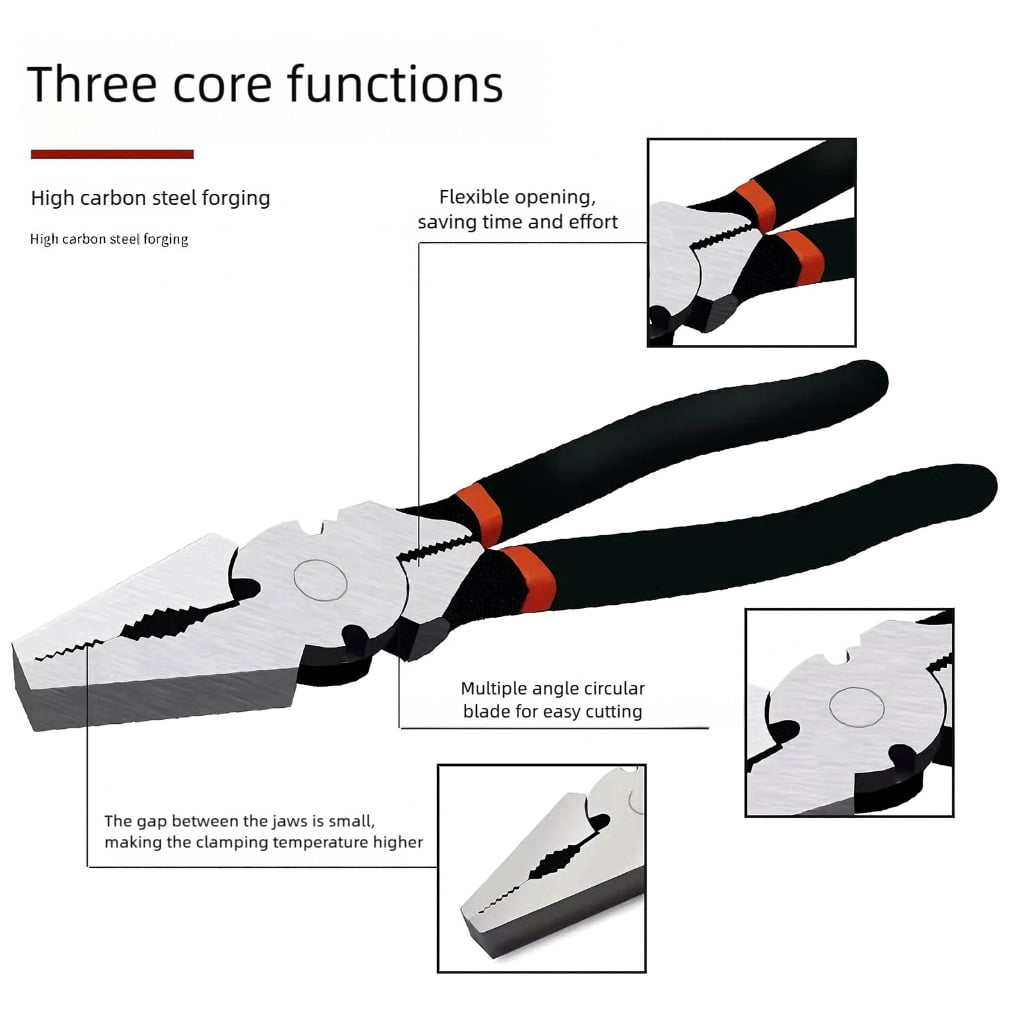 Zeiwohndc Heavy Duty 10Inch 12Inch Fence Tool Barbed Wire Cutter and Nail Puller Pliers