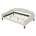 thumbnail image 6 of Euroco Upholstered Full Bed, Tufted Daybed, Beige, 6 of 12
