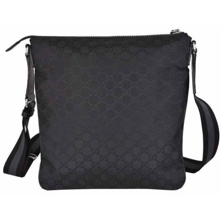 Gucci GG Nylon Canvas Messenger Bag in Black