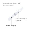 thumbnail image 3 of Wirefy 150 PCS Solder Seal Wire Connectors - Heat Shrink Solder Butt Connectors - Waterproof Solder Sleeves - Self Soldering Wire Connectors - White 26-24 AWG, 3 of 6
