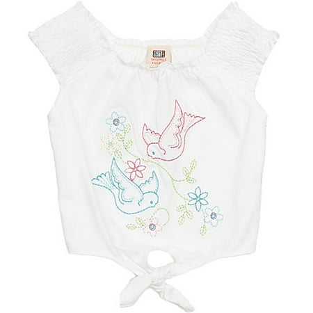 Faded Glory- Little Girl's Smocked Sleeveless Top