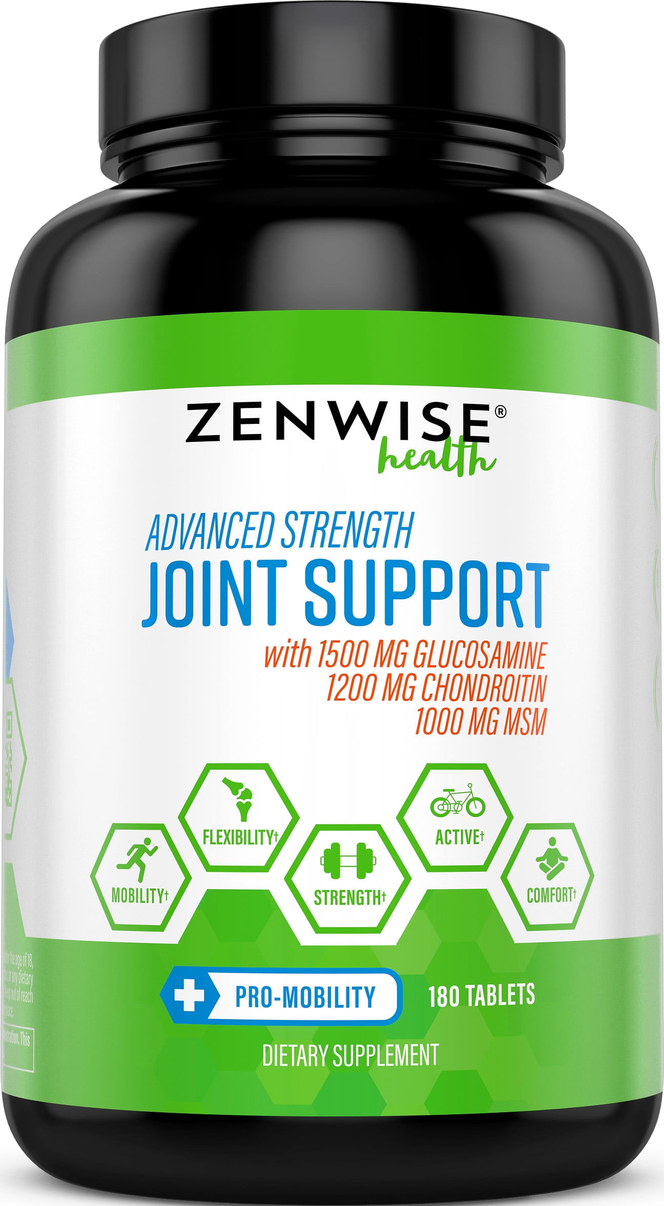 Zenwise Health Joint Support With Glucosamine Chondroitin 180 Ct Walmart Com