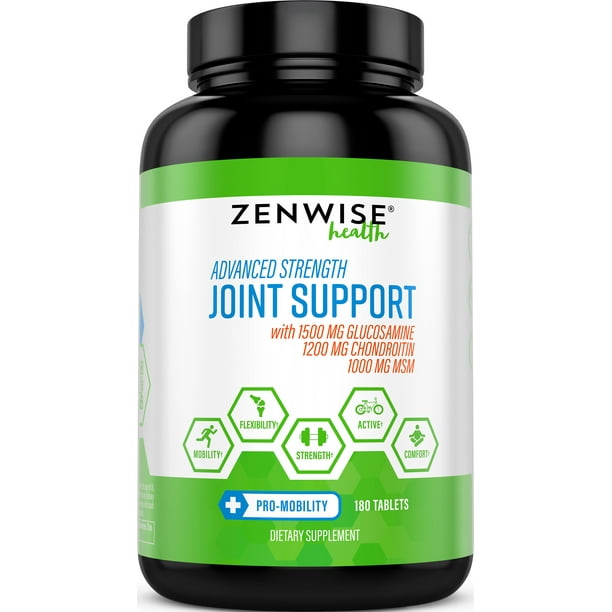 Zenwise Health Joint Support With Glucosamine Chondroitin 180 Ct Walmart Com