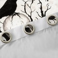 thumbnail image 4 of Homewish Teens Adults Skull Black Crow Blackout Curtains Set of 2 (52x84 Each),Black White Window Curtains,Gothic Style Curtains and Drapes,Ultra Soft Home Decor, 4 of 6