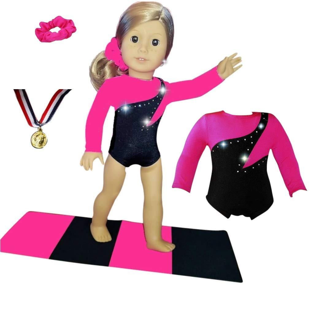 Gymnastics Doll Outfit For American 18 Girl Dolls (4 Piece Set) Sports