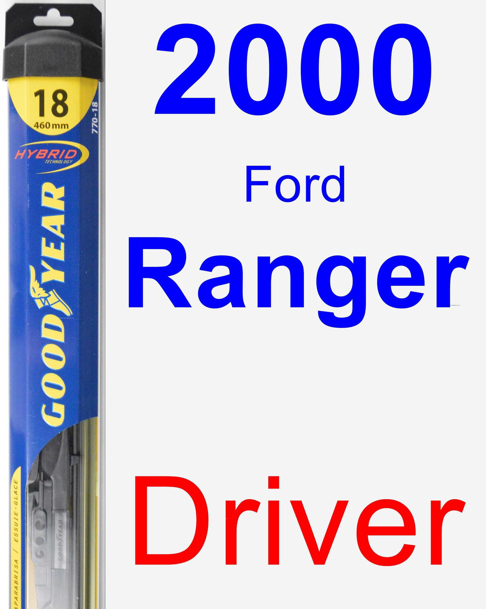 2000 Ford Ranger Driver Wiper Blade - Hybrid 