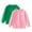 Pink1, variant on KyCheLot Boys Girls Casual Shirts 2 Pack Solid Color Crewneck Breathable Cotton School Long Sleeve Sweatshirts 1-11 Years