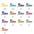 thumbnail image 5 of Relax - Metal Word Wall Sign Wall Art Home Décor Mellow Out Decorative Accent Metal Art Wall Sign Meditation Room - 3 Sizes / 13 Colors - Indoor Outdoor Made in USA, 5 of 6