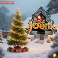 thumbnail image 4 of Stylish Metal Hanging Christmas Tree Wind Spinner - Santa Sleigh Design with Concentric Circles Perfect for Yard & Garden Decor, 4 of 7