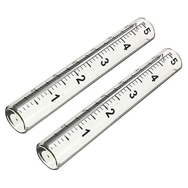 Lot de 2 tubes de rechange en verre pour pluviomètre de 12,7 cm de capacité pour jardin et cour