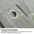 thumbnail image 4 of PiccoCasa 2 Panels Kitchen Linen Look Blackout Curtains Gray 52"x36", 4 of 7