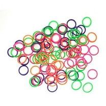 1/4" Inch Orthodontic Elastic Rubber Bands 100 Pack Neon Medium Force 4.5 oz for Bows, Dreadlocks, Dreads, Doll Hair, Braids, Horse Mane Tail, Tooth Gap   Free Elastic Placer for Braces by Cayenas
