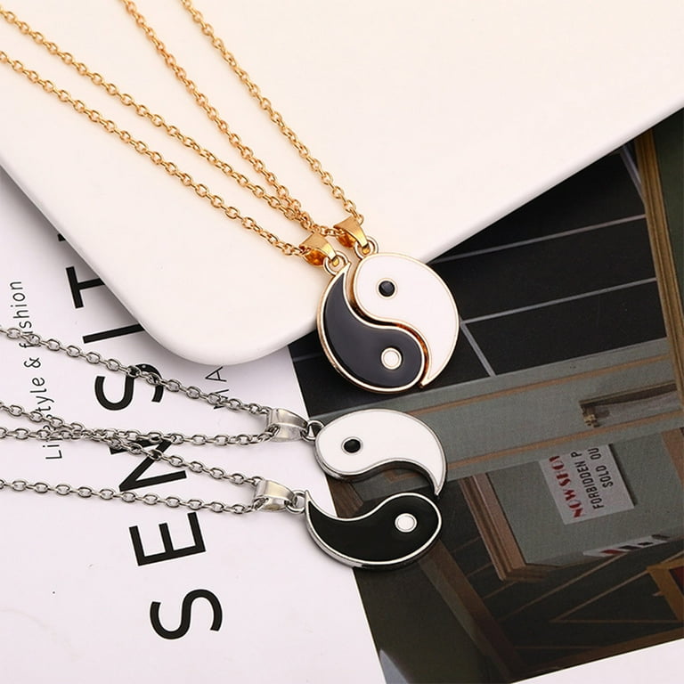 Yin and yang necklace 2 piece deals