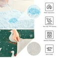 thumbnail image 4 of U-Shaped Toilet Mat Plush Bathroom Rug Mat Non Slip Bathroom Mats White Goose Carrying Christmas Gift, 4 of 5