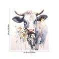 thumbnail image 3 of Dishwasher Magnet Cover, White Highland Cow Flower Decorative Refrigerator Magnet, 23 x 26 Inch Trimmable Dishwasher Front Panel Cover for Home Kitchen Laundry Decorations, Easy Clean, 3 of 6